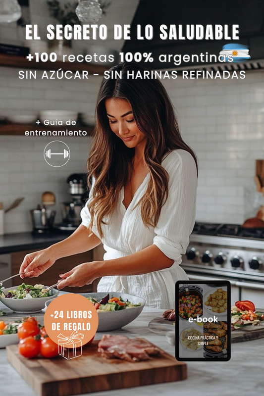EL SECRETO DE LO SALUDABLE +100 RECETAS SALUDABLES 100% ARGENTINAS + 24 LIBROS DE REGALO